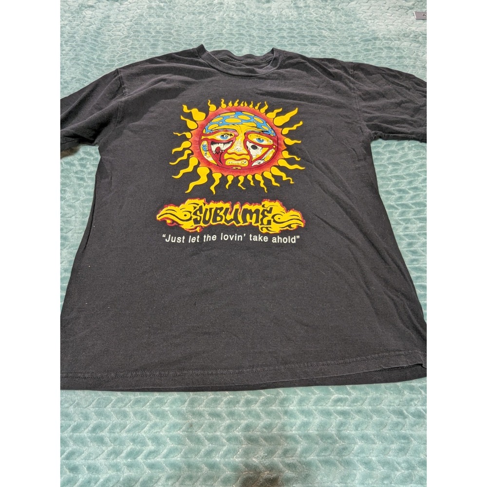 Sublime Sun Logo Graphic‎ T-Shirt Black Just Let The Lovin Take Ahold Ska Punk